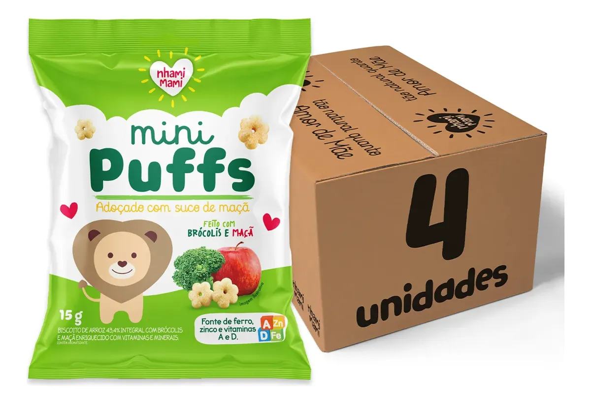 Mini Puffs Brócolis e Maçã
