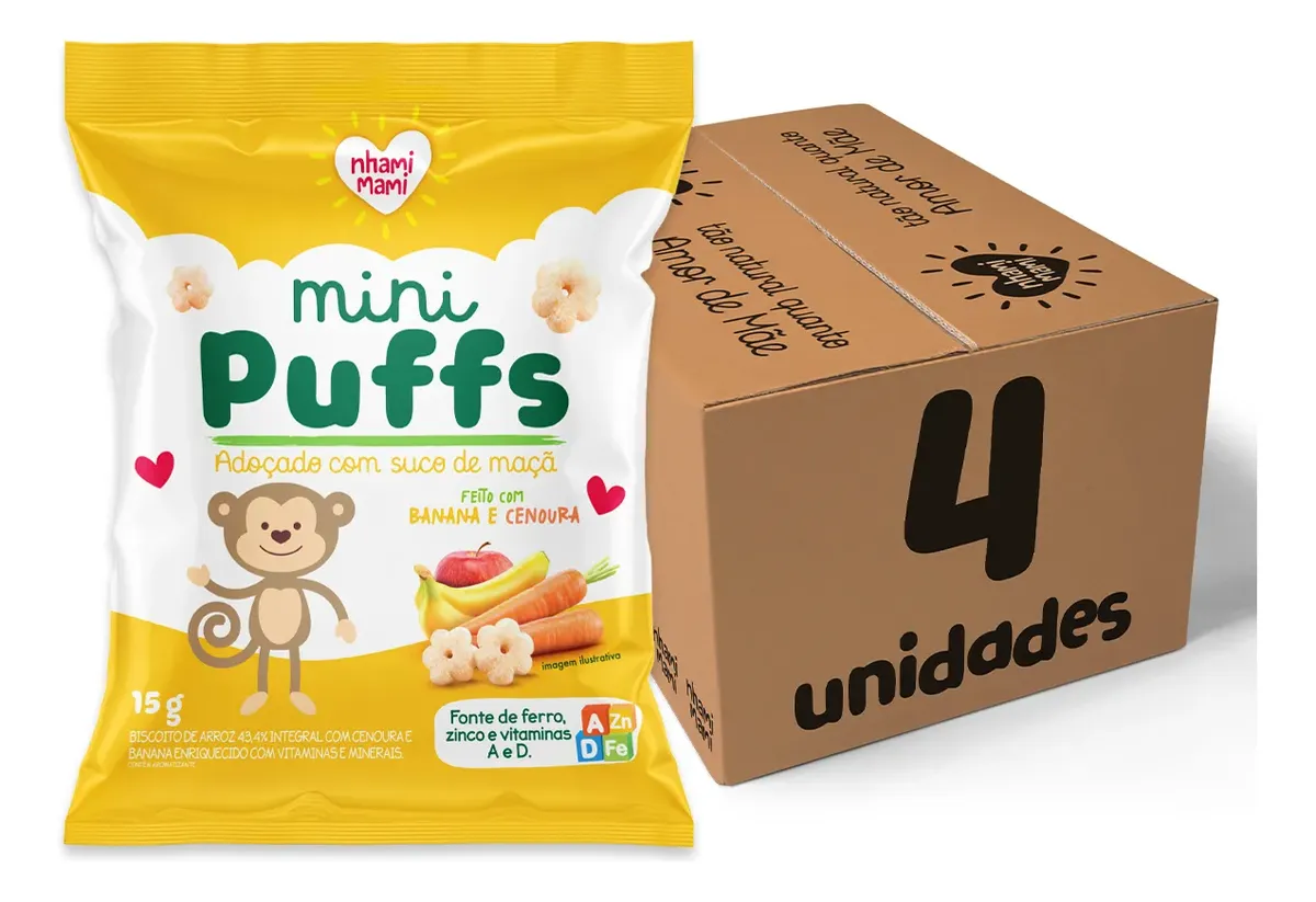 Mini Puffs Banana e Cenoura