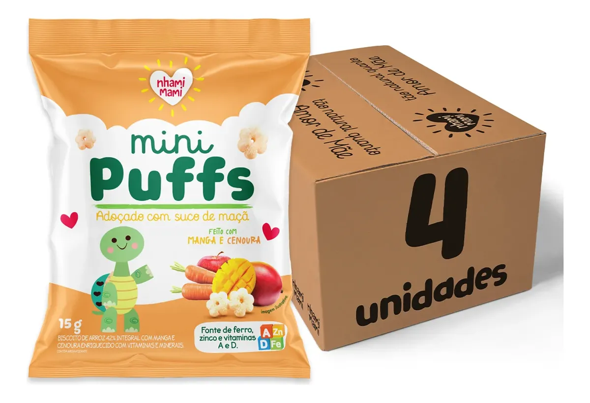 Mini Puffs Manga e Cenoura