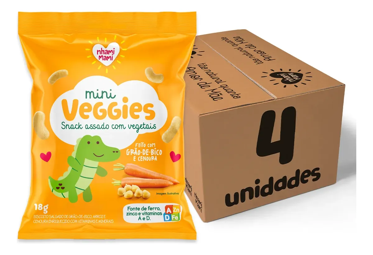 Mini Veggies Grão-de-Bico e Cenoura
